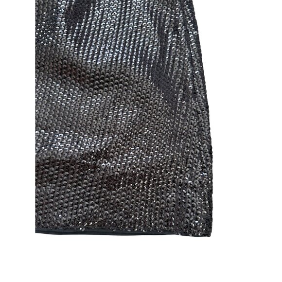 ABERCROMBIE & FITCH Black Sequin Mini Skirt Size 4 - Picture 2 of 6